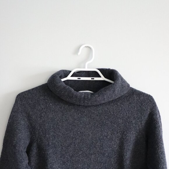 Aritzia Community Women's Sz S Blue Wool Turtleneck Stretch Pullover Sweater - Picture 4 of 11